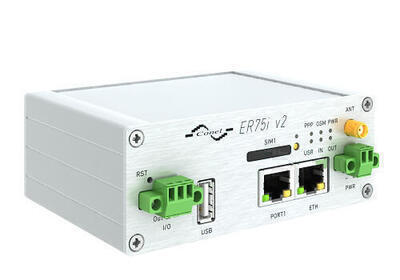 ER75i v2 priemyselný GPRS/EDGE router, EMEA, Kovový,